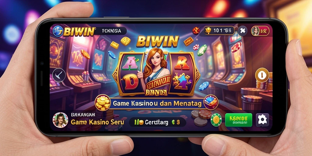 Tangkapan layar utama BIWIN menampilkan gameplay seru dalam permainan Kasino.
