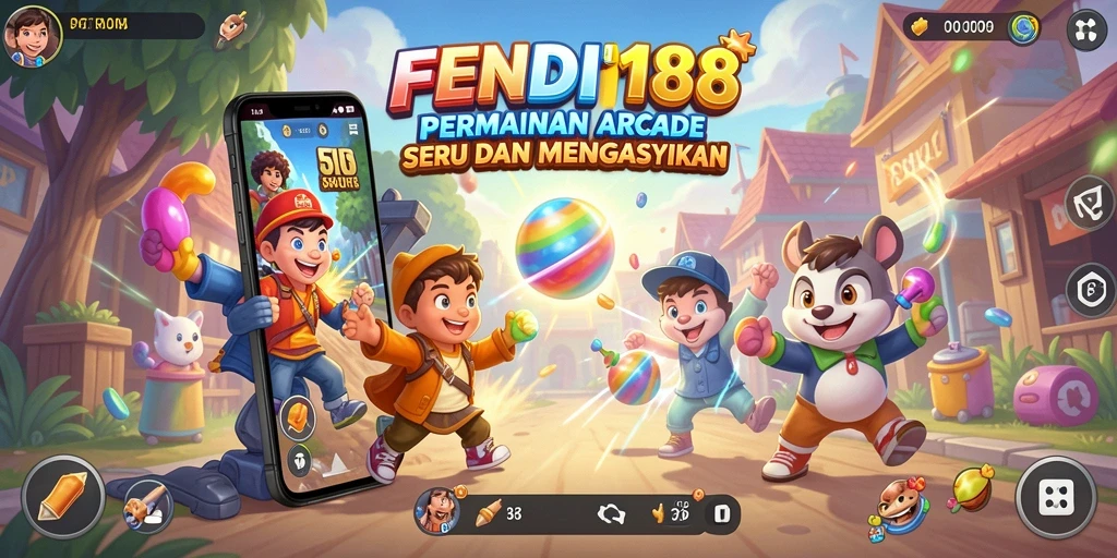 Tampilan gameplay utama <strong>FENDI188</strong> dalam mode Arcade yang menegangkan.