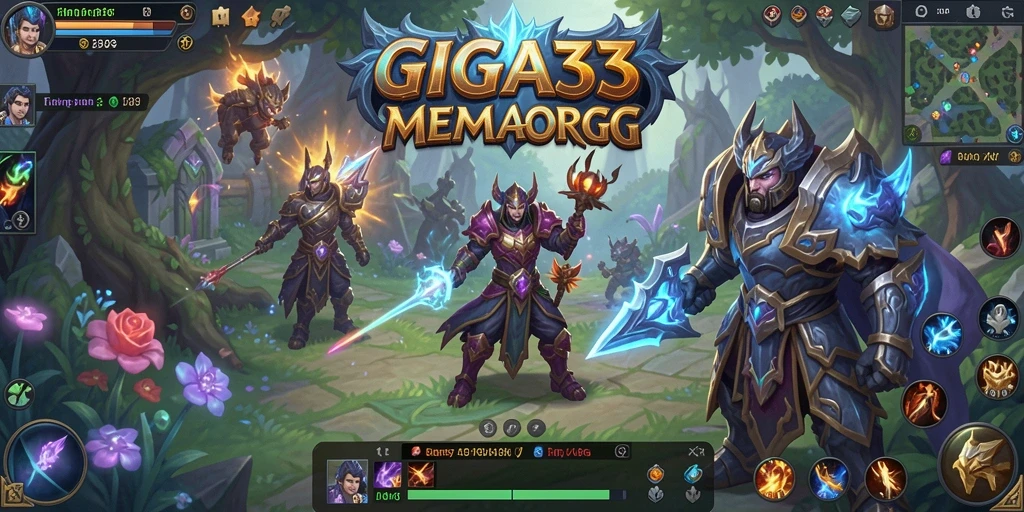 Screenshot utama GIGA33 menampilkan aksi pertempuran seru dalam dunia MMORPG.