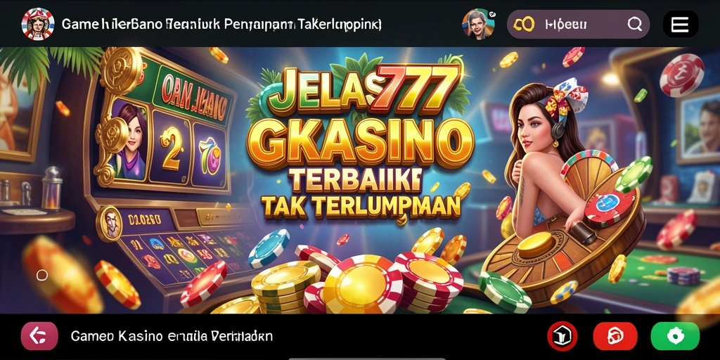 Tampilan gameplay menakjubkan dari JELAS777 dengan berbagai permainan Kasino.