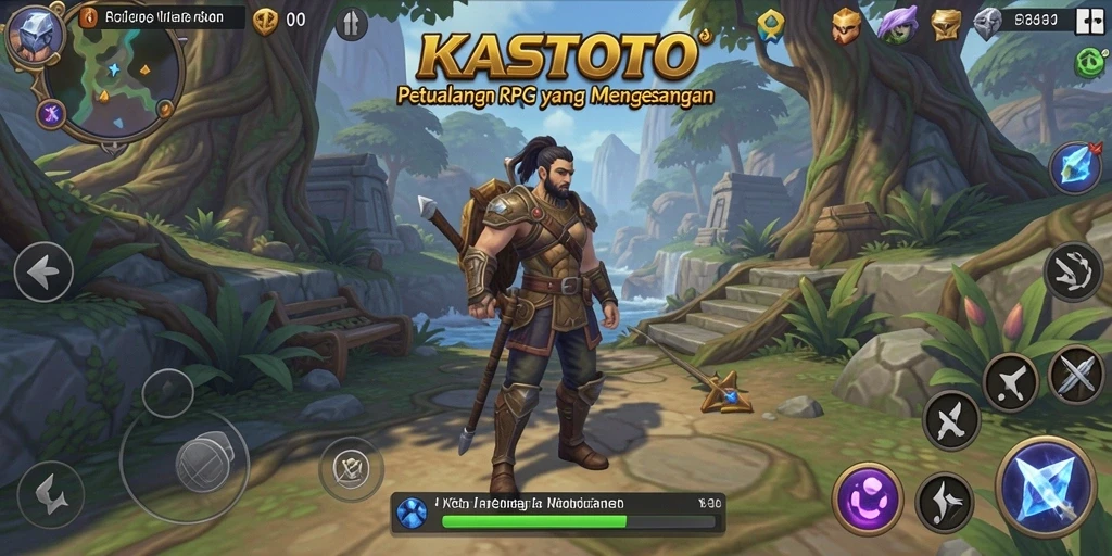 Screenshot KASTOTO menampilkan aksi pertarungan yang mendebarkan dalam dunia RPG.