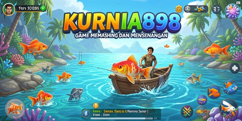 Tampilan gameplay memancing yang seru dan interaktif.