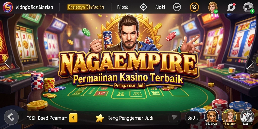 Screenshot NAGAEMPIRE menampilkan gameplay kasino yang seru dan interaktif.