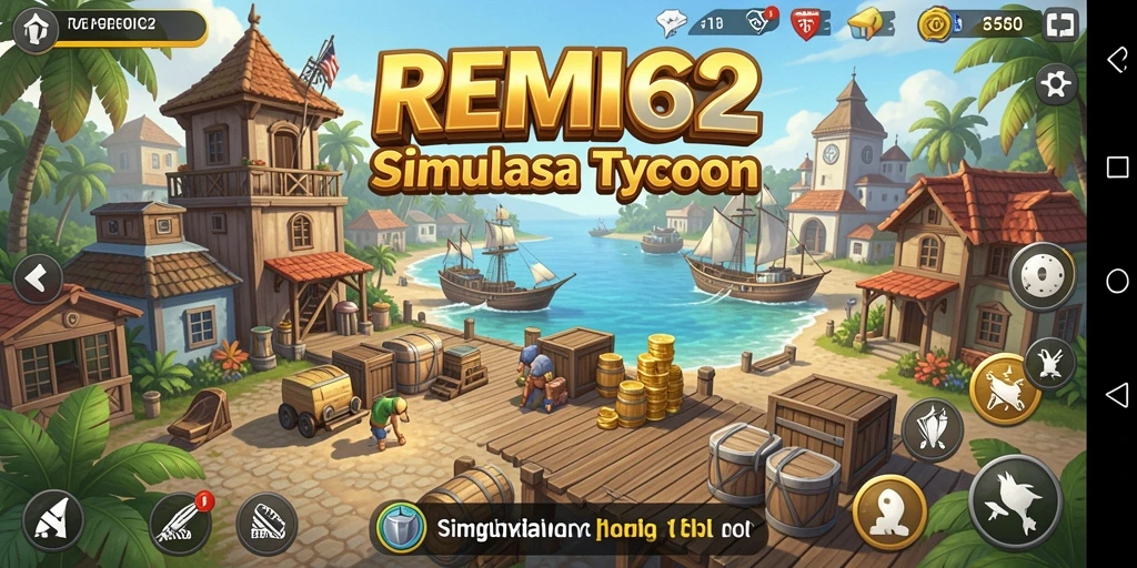 Tampilan gameplay yang menarik dari <strong>REMI62</strong> dengan elemen tycoon.
