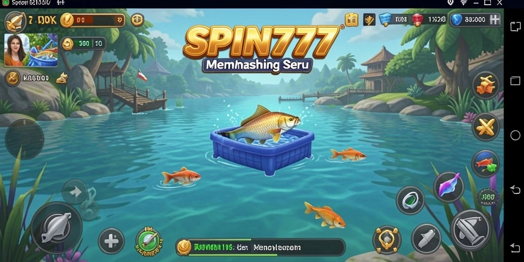 Tampilan gameplay SPIN777 dengan aksi memancing yang seru.